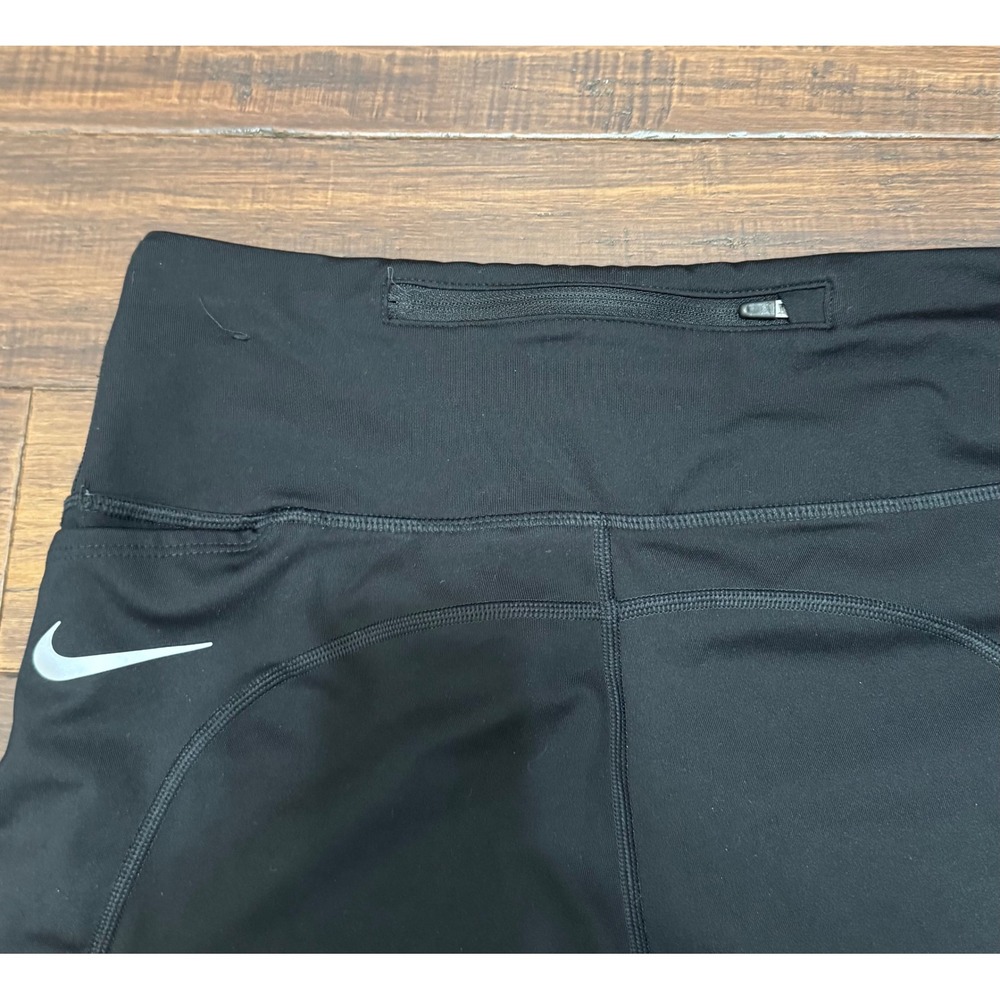 Nike Womens Black High Waisted Biker Shorts Running Athletic Spandex Small - Picture 2 of 3